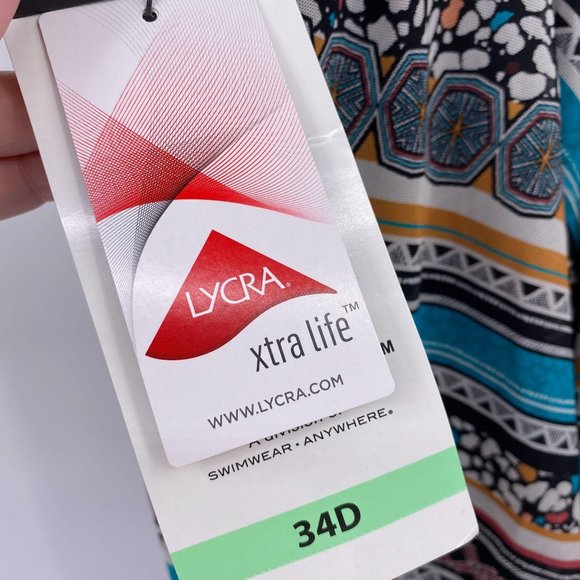 Coco Reef wild stripes tankini top size 34D NEW Fl - Picture 8 of 10